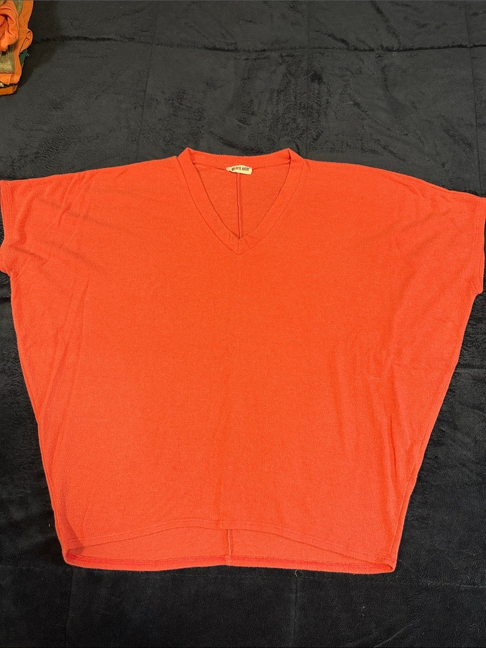 Lightweight Red V-Neck Short Sleeve Top